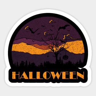 Halloween - Distressed Retro Design Sticker